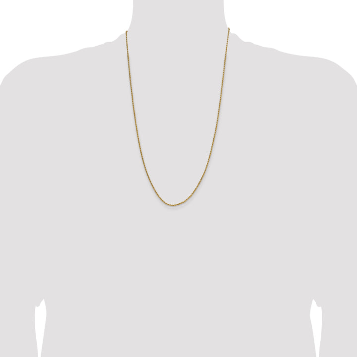 10K Yellow Gold 2mm Semi-Solid D.C. Rope Chain