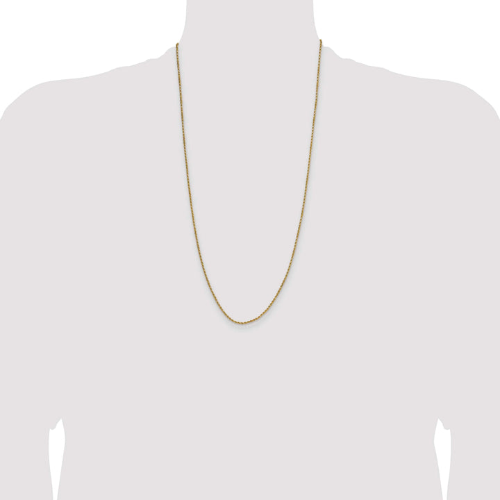 10K Yellow Gold 2mm Semi-Solid D.C. Rope Chain