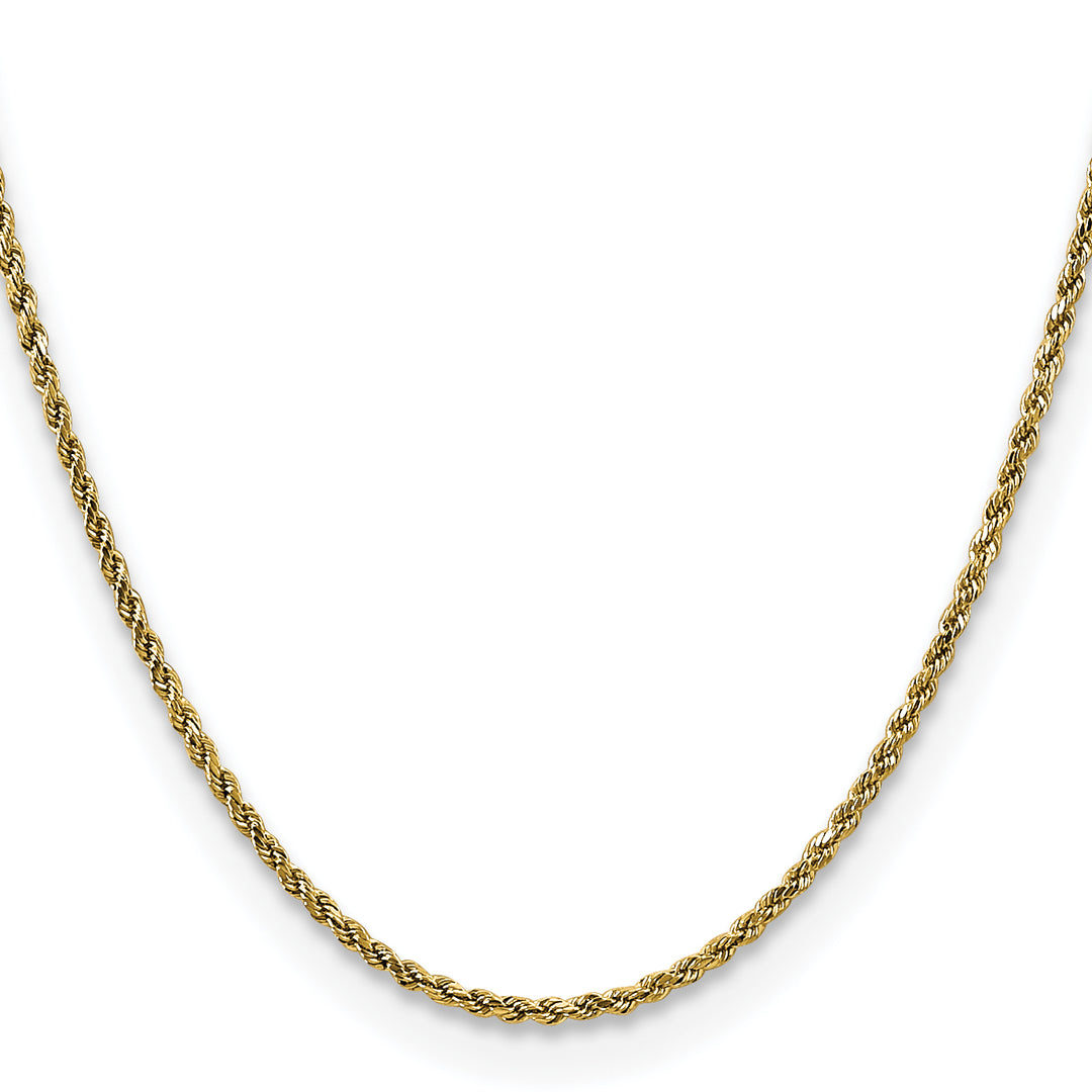 10K Yellow Gold 2.25mm Semi-Solid D.C. Rope Chain