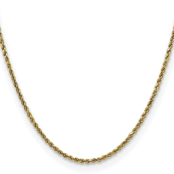 10K Yellow Gold 2.25mm Semi-Solid D.C. Rope Chain