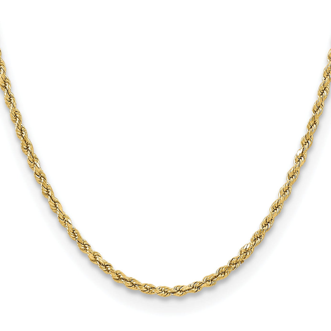 10K Yellow Gold 3mm Semi-Solid D.C. Rope Chain