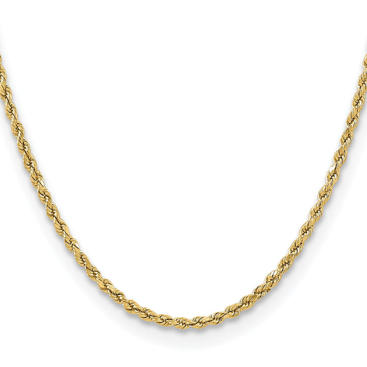 10K Yellow Gold 3mm Semi-Solid D.C. Rope Chain
