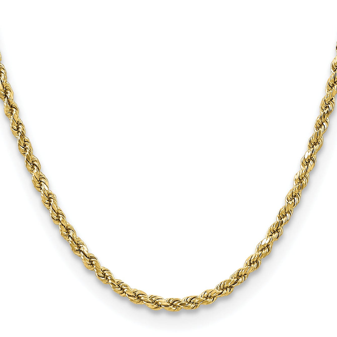 10K Yellow Gold 3.5mm Semi-Solid D.C. Rope Chain