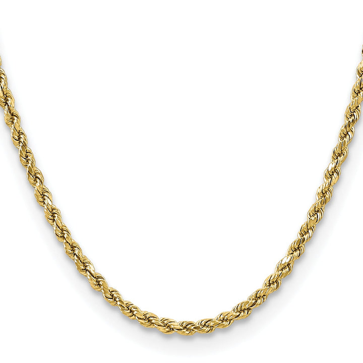 10K Yellow Gold 3.5mm Semi-Solid D.C. Rope Chain