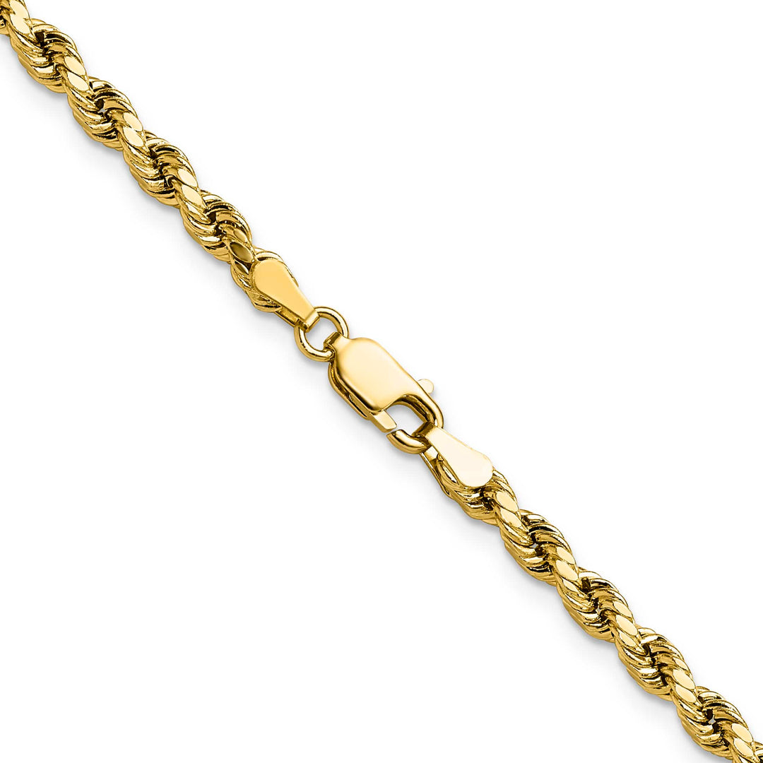 10K Yellow Gold 3.5mm Semi-Solid D.C. Rope Chain
