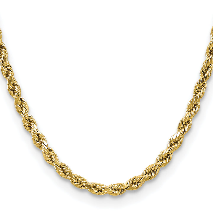 10K Yellow Gold 4.9mm Semi-Solid D.C. Rope Chain