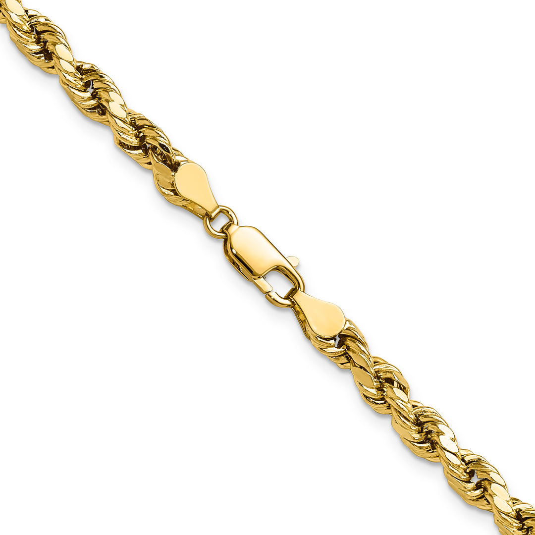 10K Yellow Gold 4.9mm Semi-Solid D.C. Rope Chain