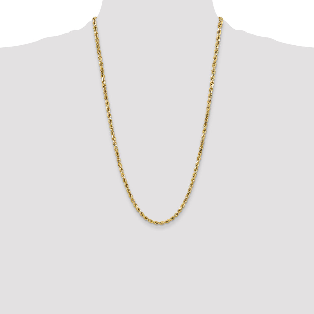 10K Yellow Gold 4.9mm Semi-Solid D.C. Rope Chain