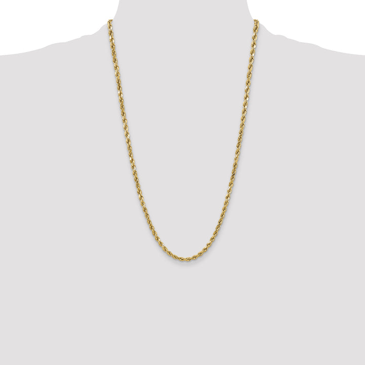 10K Yellow Gold 4.9mm Semi-Solid D.C. Rope Chain