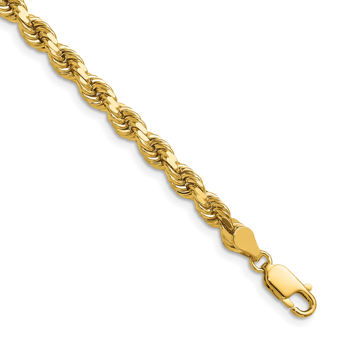 10K Yellow Gold 4.9mm Semi-Solid D.C. Rope Chain