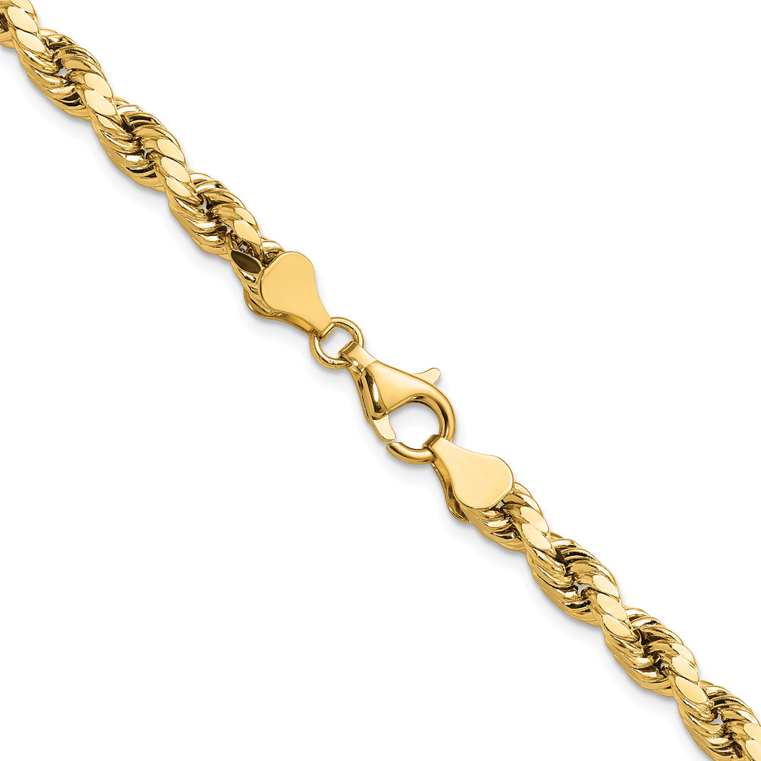 10K Yellow Gold 5.5mm Semi-Solid D.C. Rope Chain