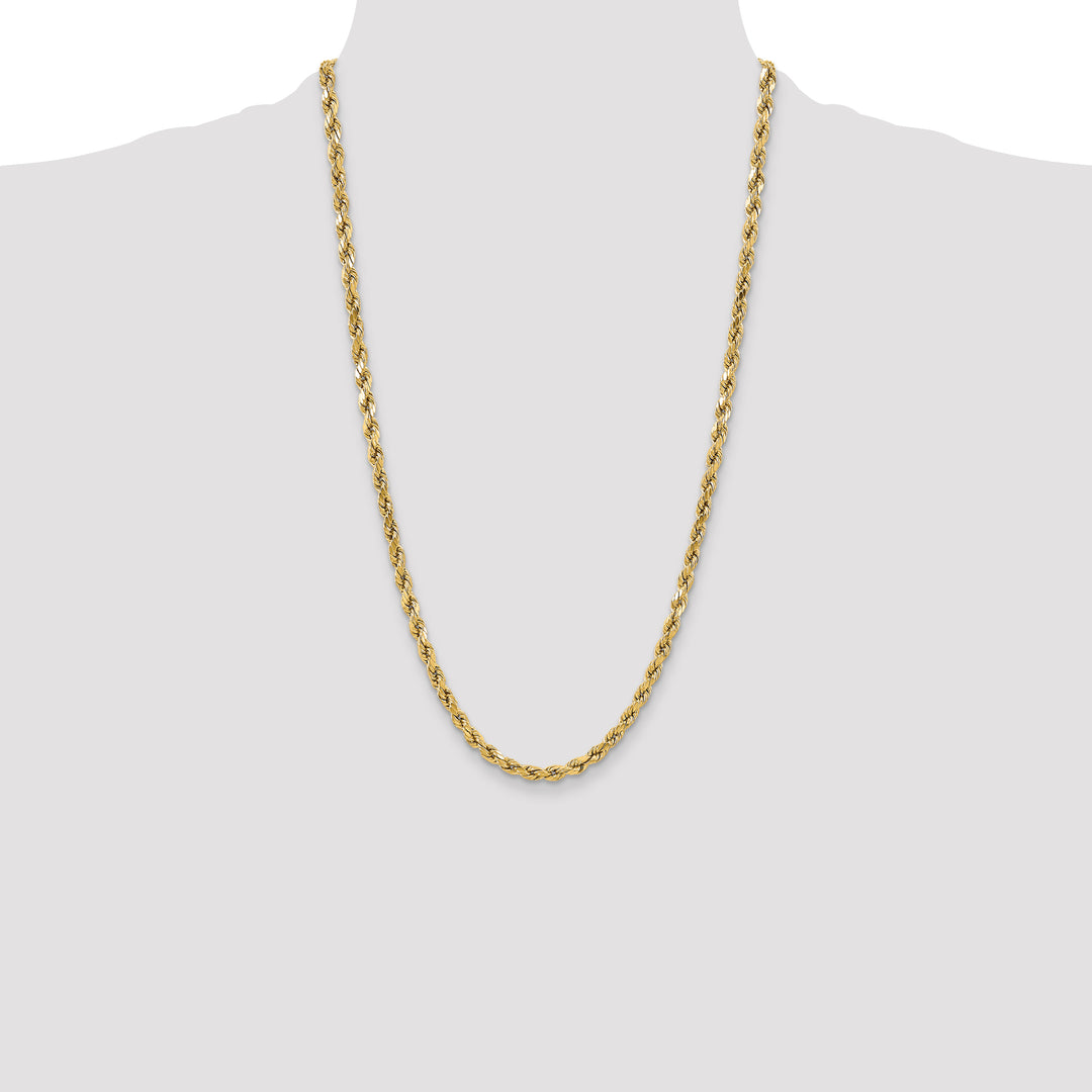 10K Yellow Gold 5.5mm Semi-Solid D.C. Rope Chain