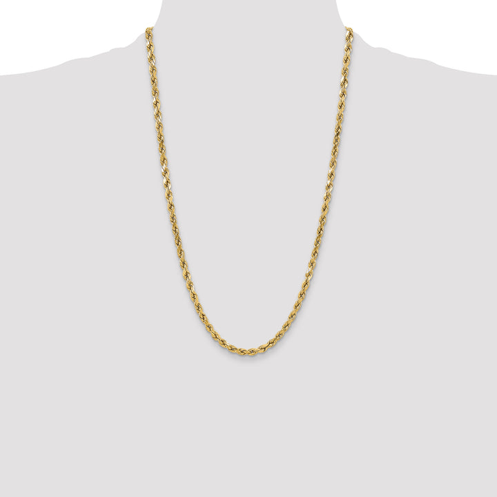 10K Yellow Gold 5.5mm Semi-Solid D.C. Rope Chain