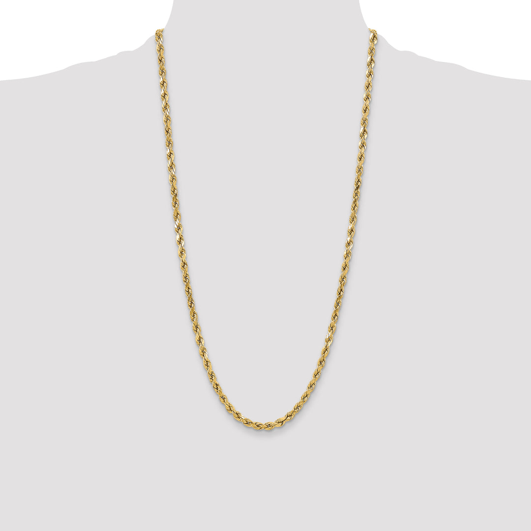 10K Yellow Gold 5.5mm Semi-Solid D.C. Rope Chain