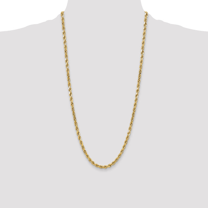 10K Yellow Gold 5.5mm Semi-Solid D.C. Rope Chain