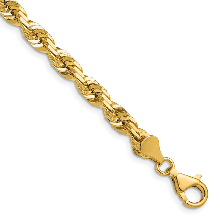 10K Yellow Gold 5.5mm Semi-Solid D.C. Rope Chain
