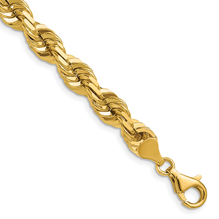 10K Yellow Gold 6.5mm Semi-Solid D.C. Rope Chain
