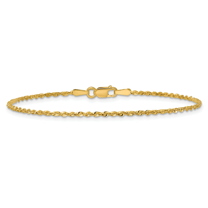 10K Yellow Gold 1.5mm Extra-Light D.C. Rope Chain Anklet