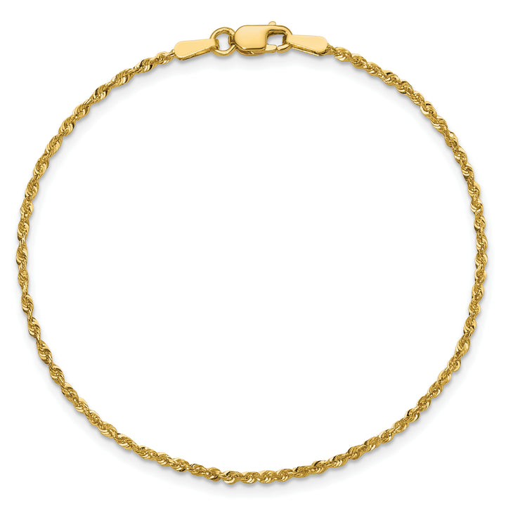 10K Yellow Gold 1.5mm Extra-Light D.C. Rope Chain Anklet