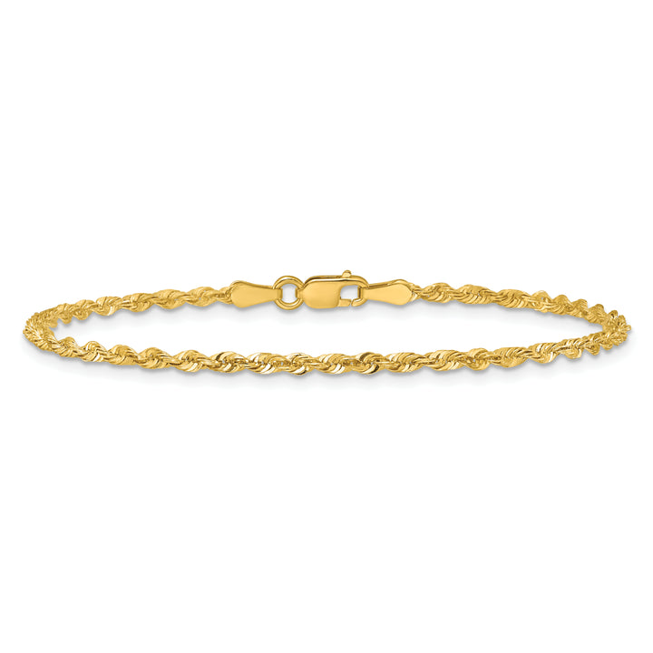 10K Yellow Gold 2.25mm Extra-Light D.C. Rope Chain Anklet