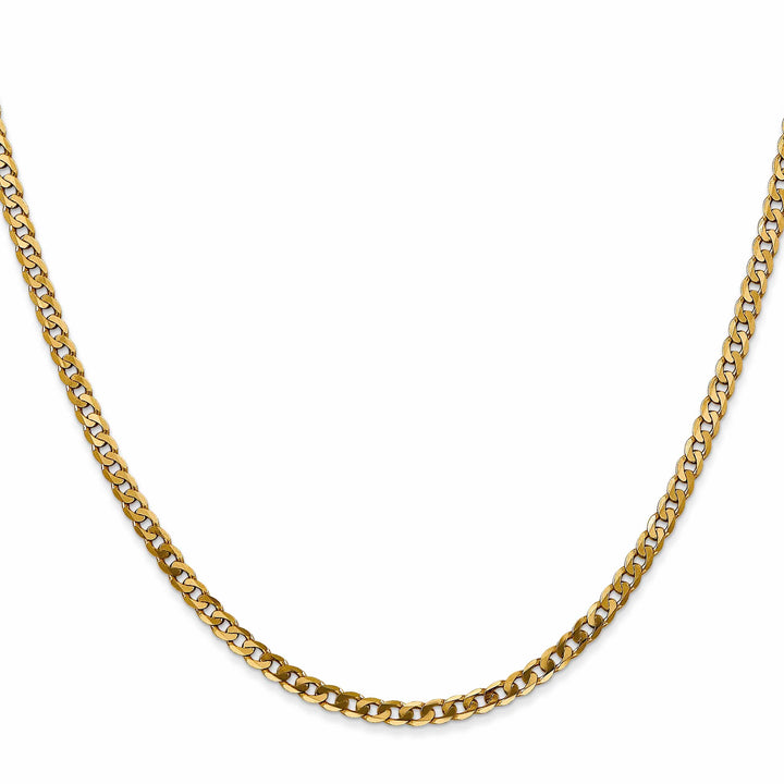 10K Yellow Gold 2.9mm Flat Beveled Curb Chain