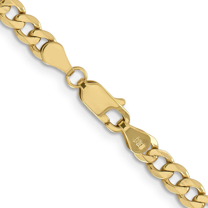10K Yellow Gold 4.75mm Flat Figaro Chain