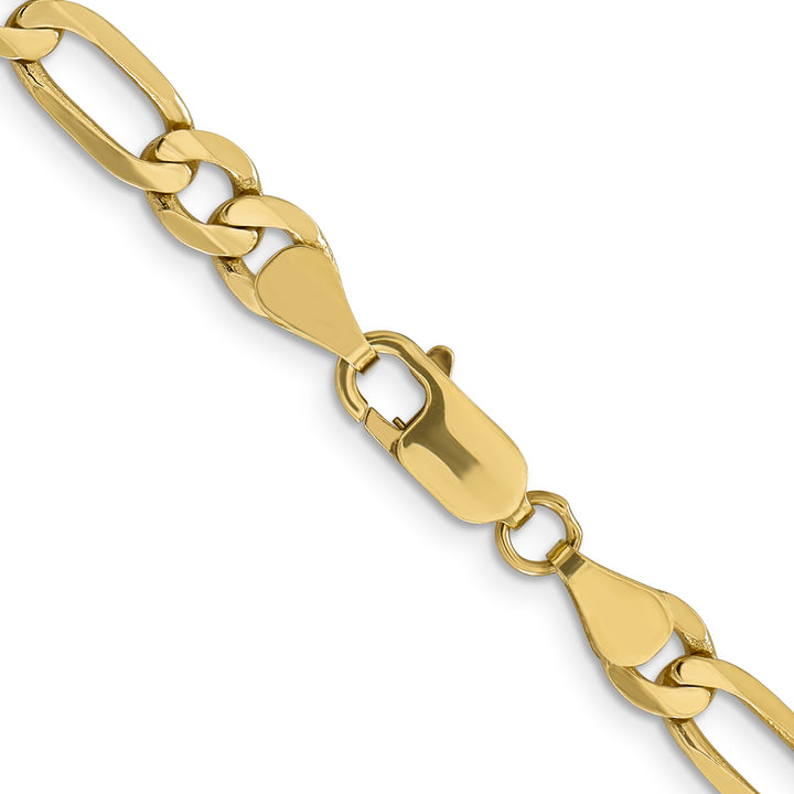 10K Yellow Gold 6.25mm Flat Figaro Chain