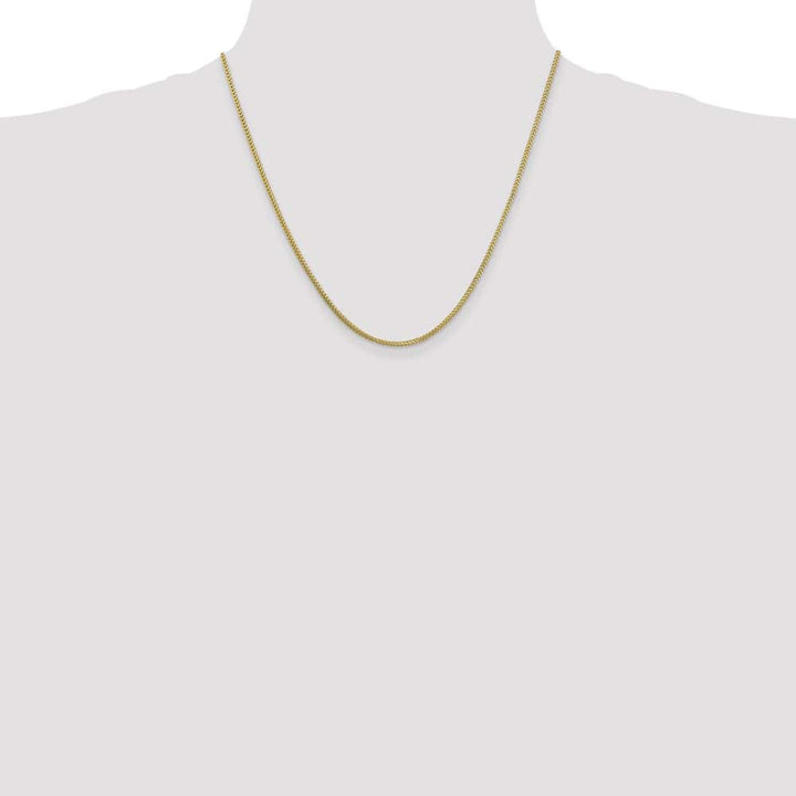 10K Yellow Gold 1.3mm Franco Chain Size 20