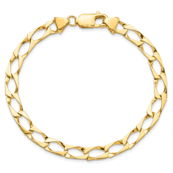 10K Yellow Gold 5.75mm Fancy Link Bracelet 8 Inch