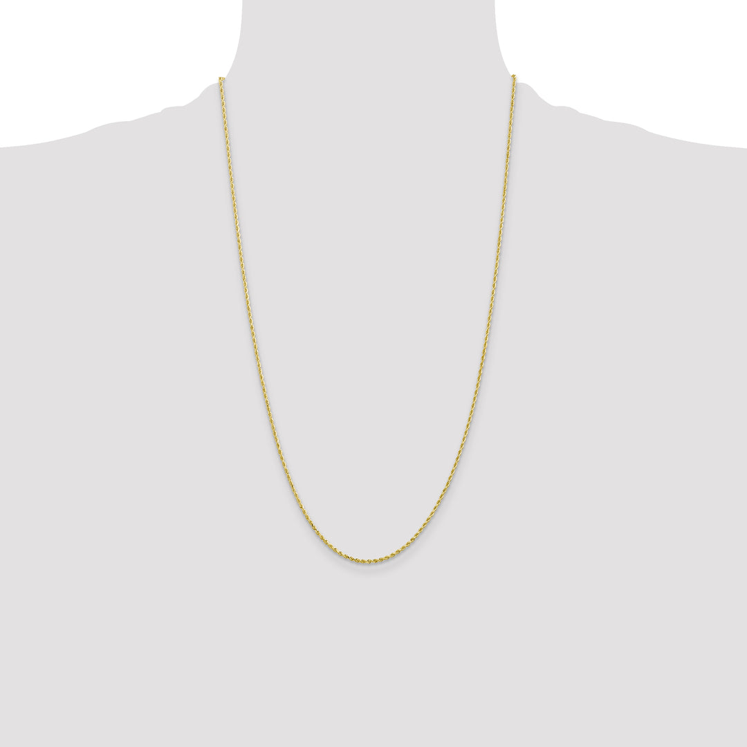 10K Yellow Gold 1.5mm D.C. Rope Chain