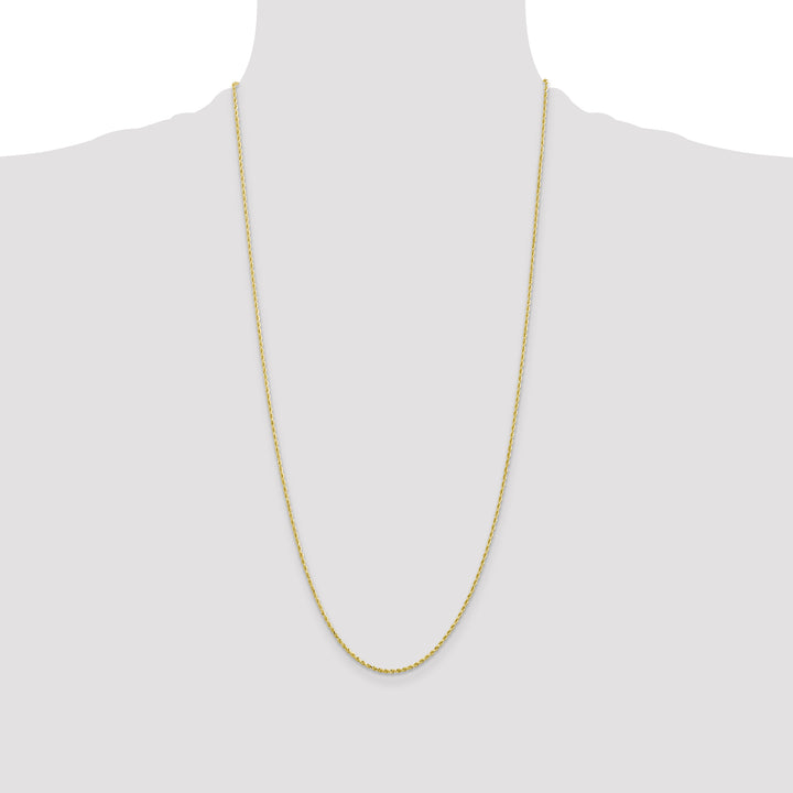 10K Yellow Gold 1.5mm D.C. Rope Chain