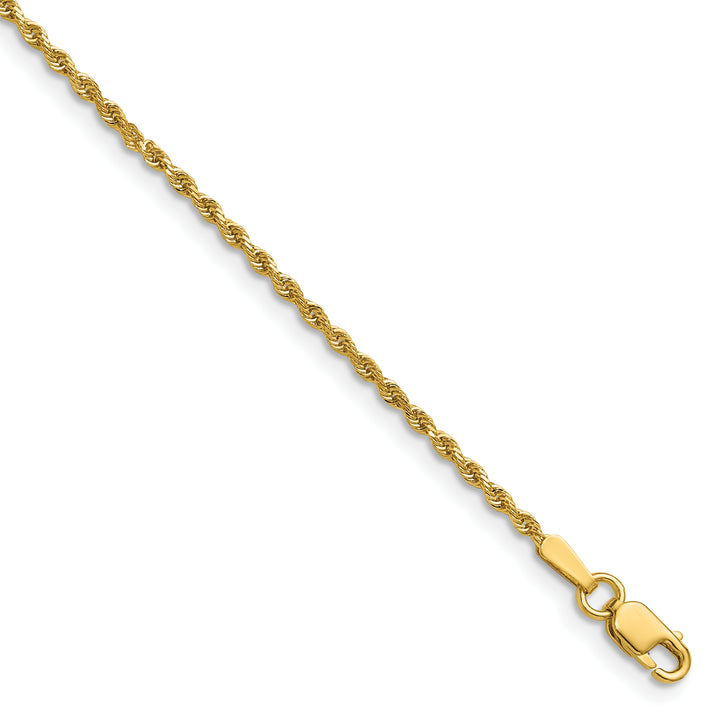 10K Yellow Gold 1.5mm D.C. Rope Chain