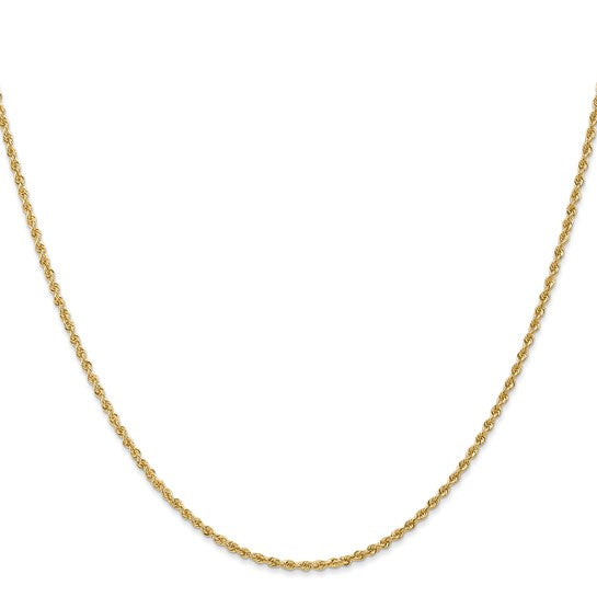 10K Yellow Gold 1.50mm Regular Rope Chain