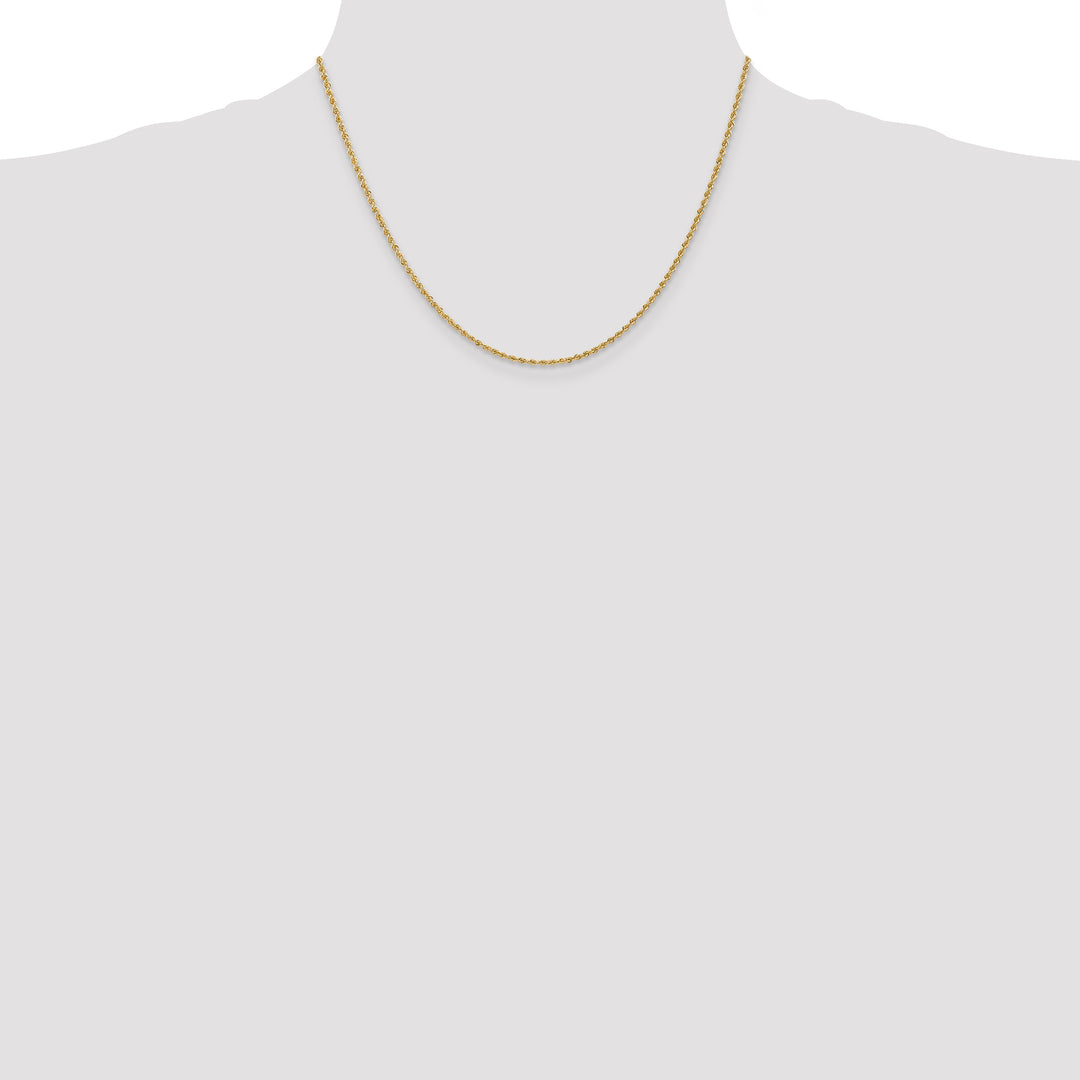 10K Yellow Gold 1.50mm Regular Rope Chain