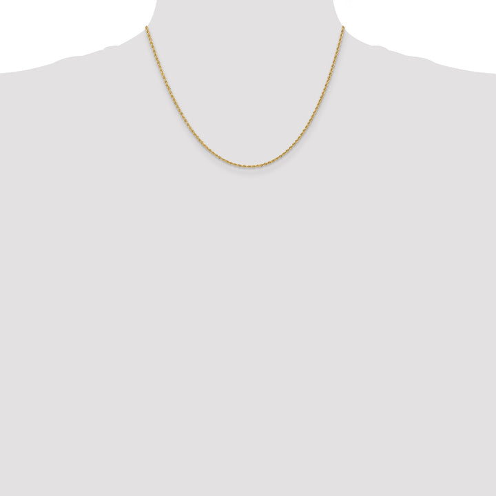 10K Yellow Gold 1.50mm Regular Rope Chain