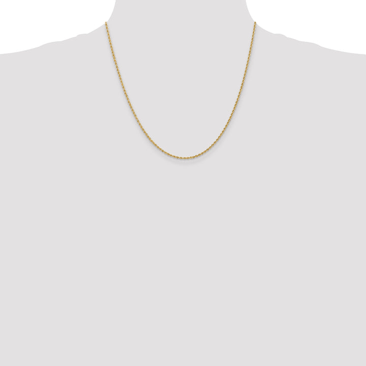 10K Yellow Gold 1.50mm Regular Rope Chain