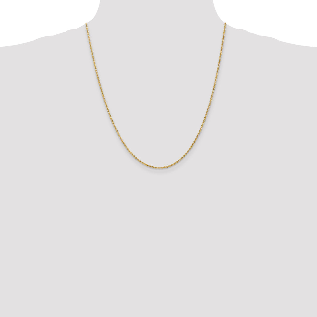 10K Yellow Gold 1.50mm Regular Rope Chain