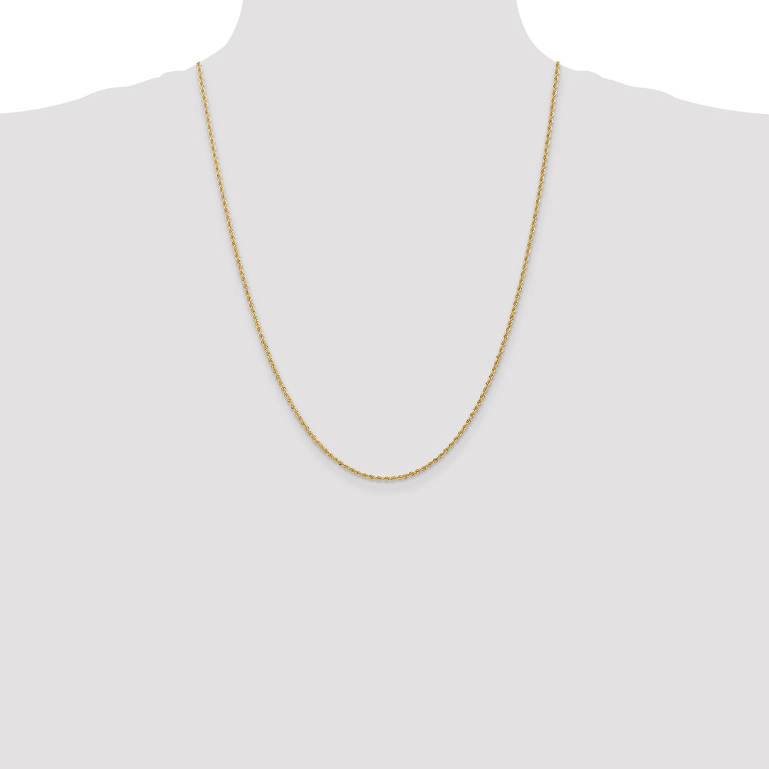 10K Yellow Gold 1.50mm Regular Rope Chain