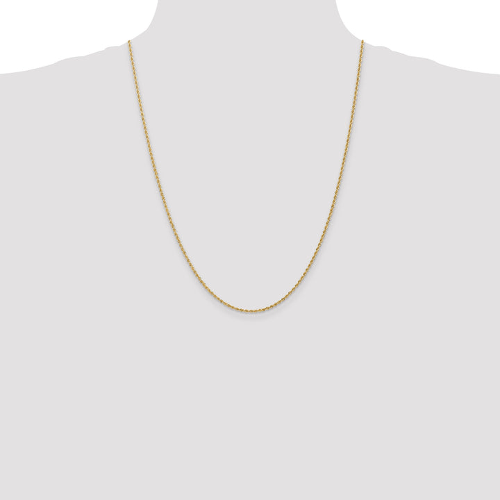 10K Yellow Gold 1.50mm Regular Rope Chain