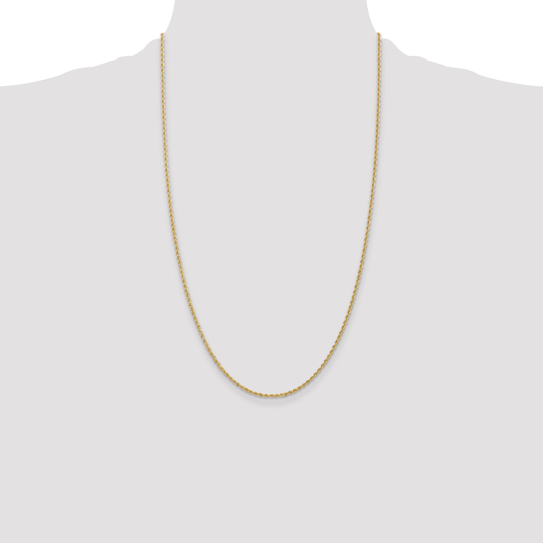 10K Yellow Gold 1.50mm Regular Rope Chain