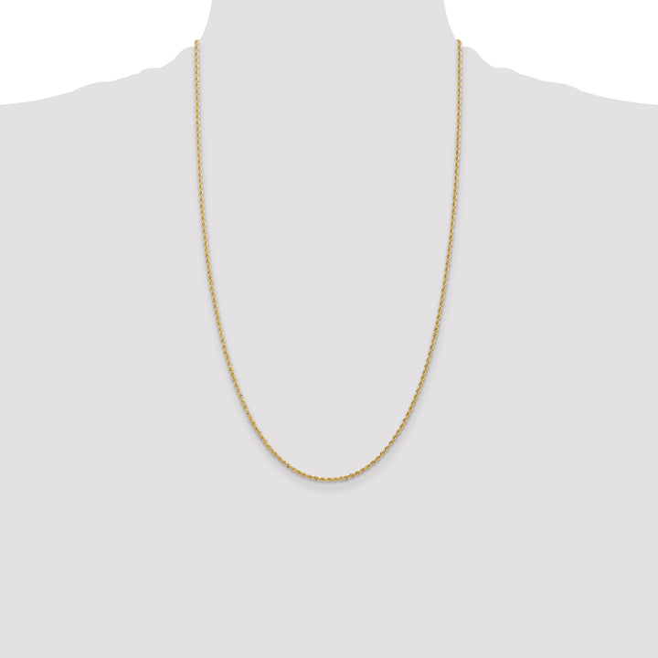 10K Yellow Gold 1.50mm Regular Rope Chain