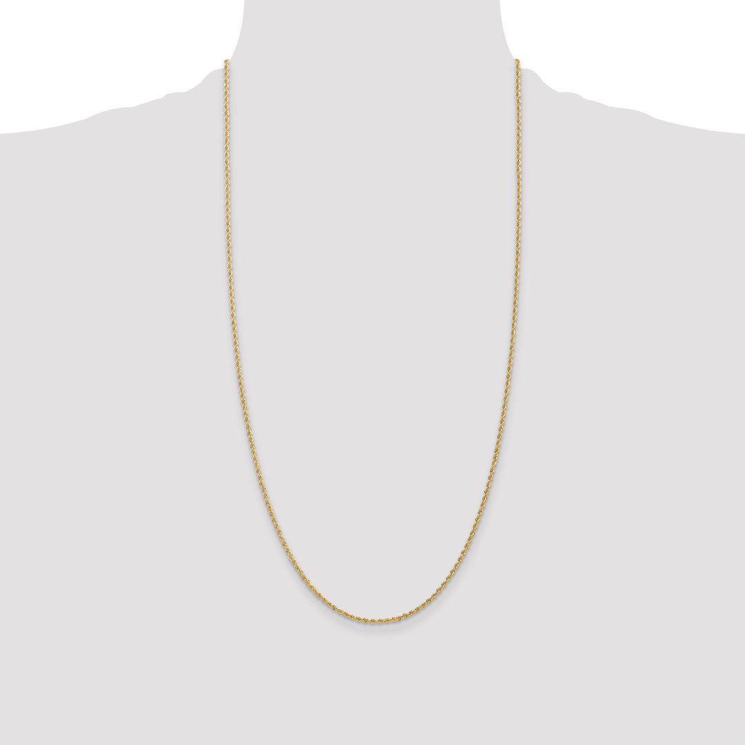 10K Yellow Gold 1.50mm Regular Rope Chain