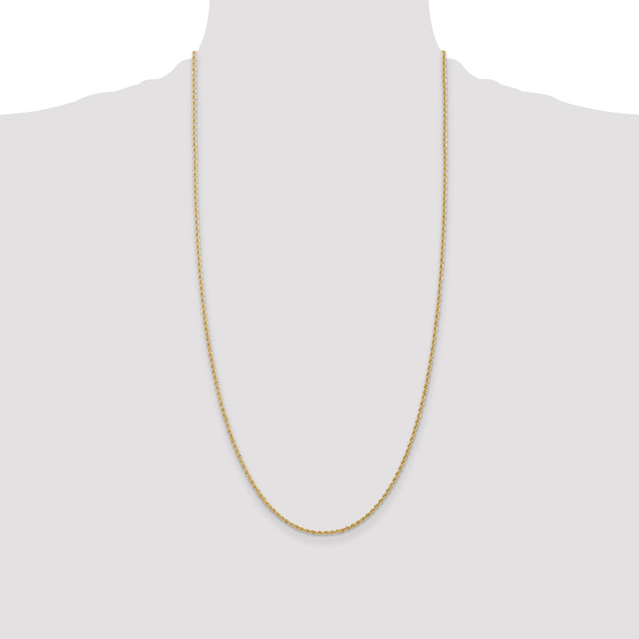 10K Yellow Gold 1.50mm Regular Rope Chain