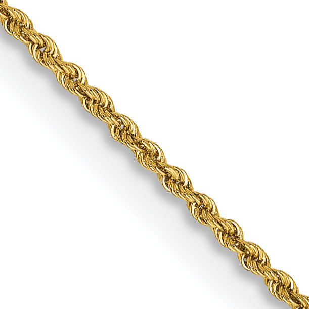 10K Yellow Gold 1.50mm Regular Rope Chain