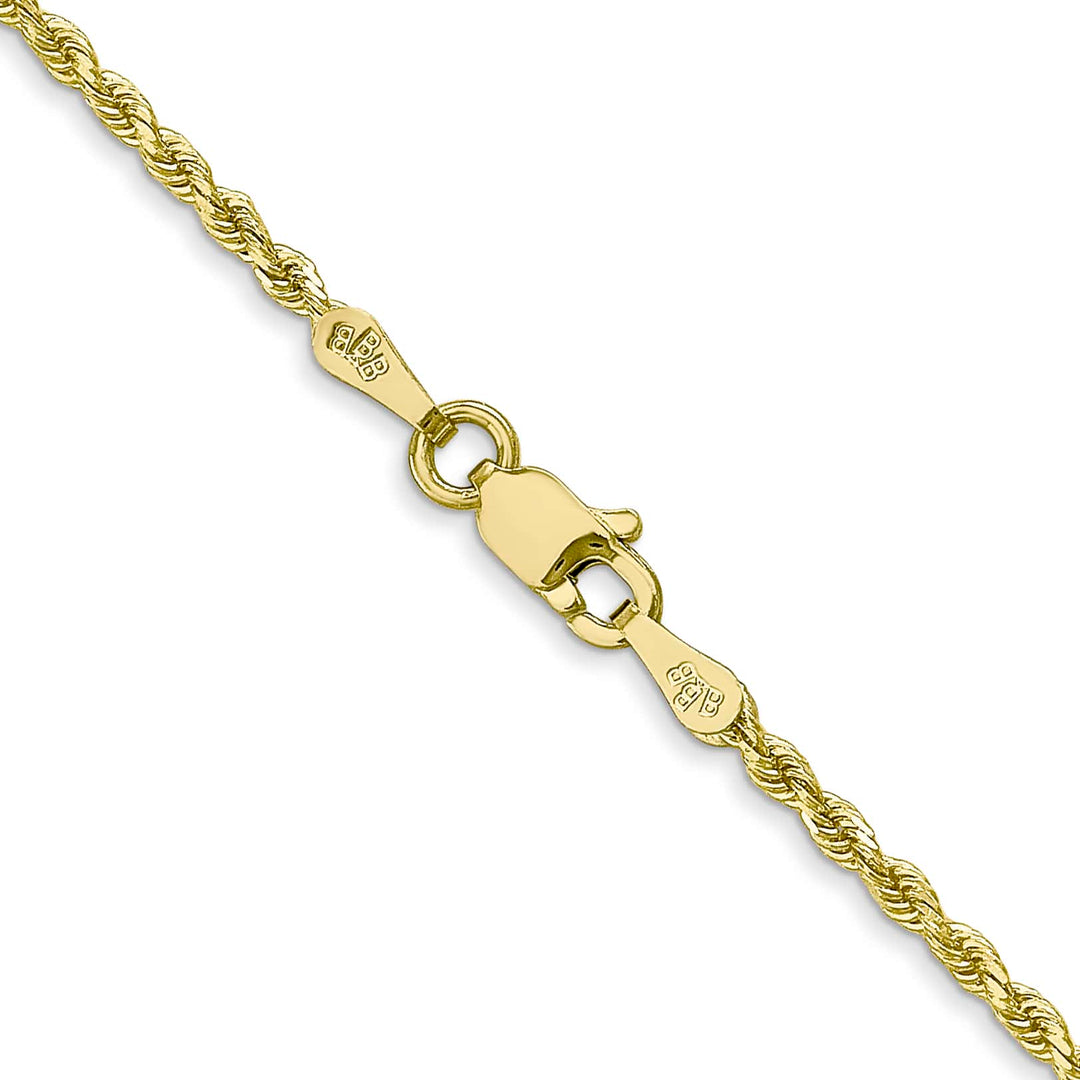 10K Yellow Gold 1.75mm D.C. Rope Chain