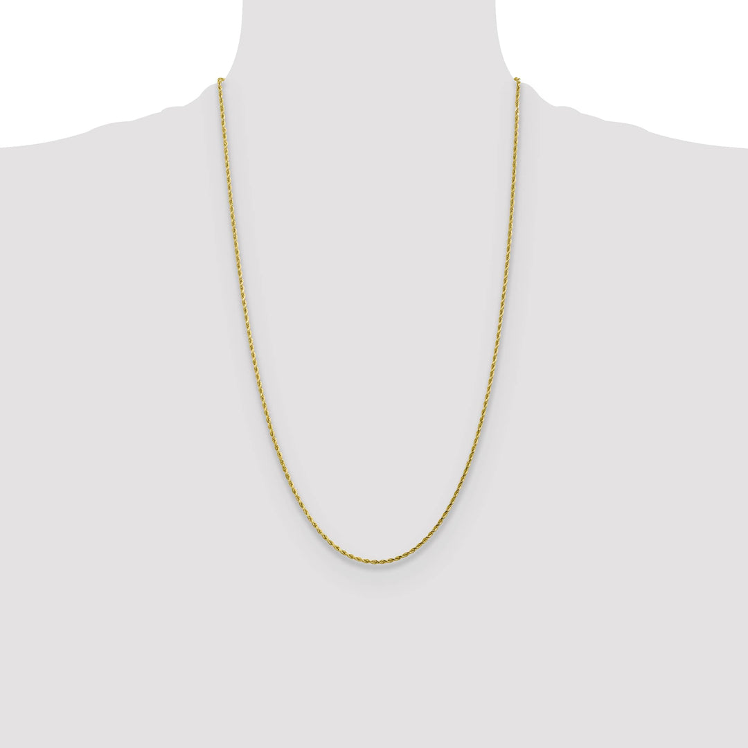 10K Yellow Gold 1.75mm D.C. Rope Chain