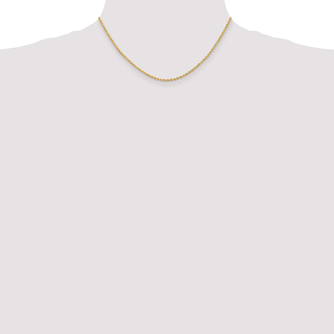 10K Yellow Gold 2mm Regular Rope Chain