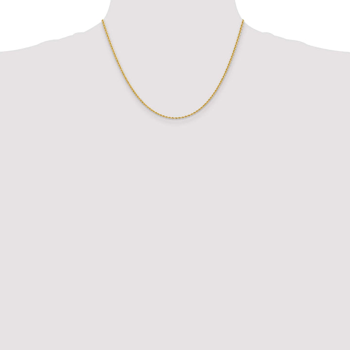 10K Yellow Gold 2mm Regular Rope Chain