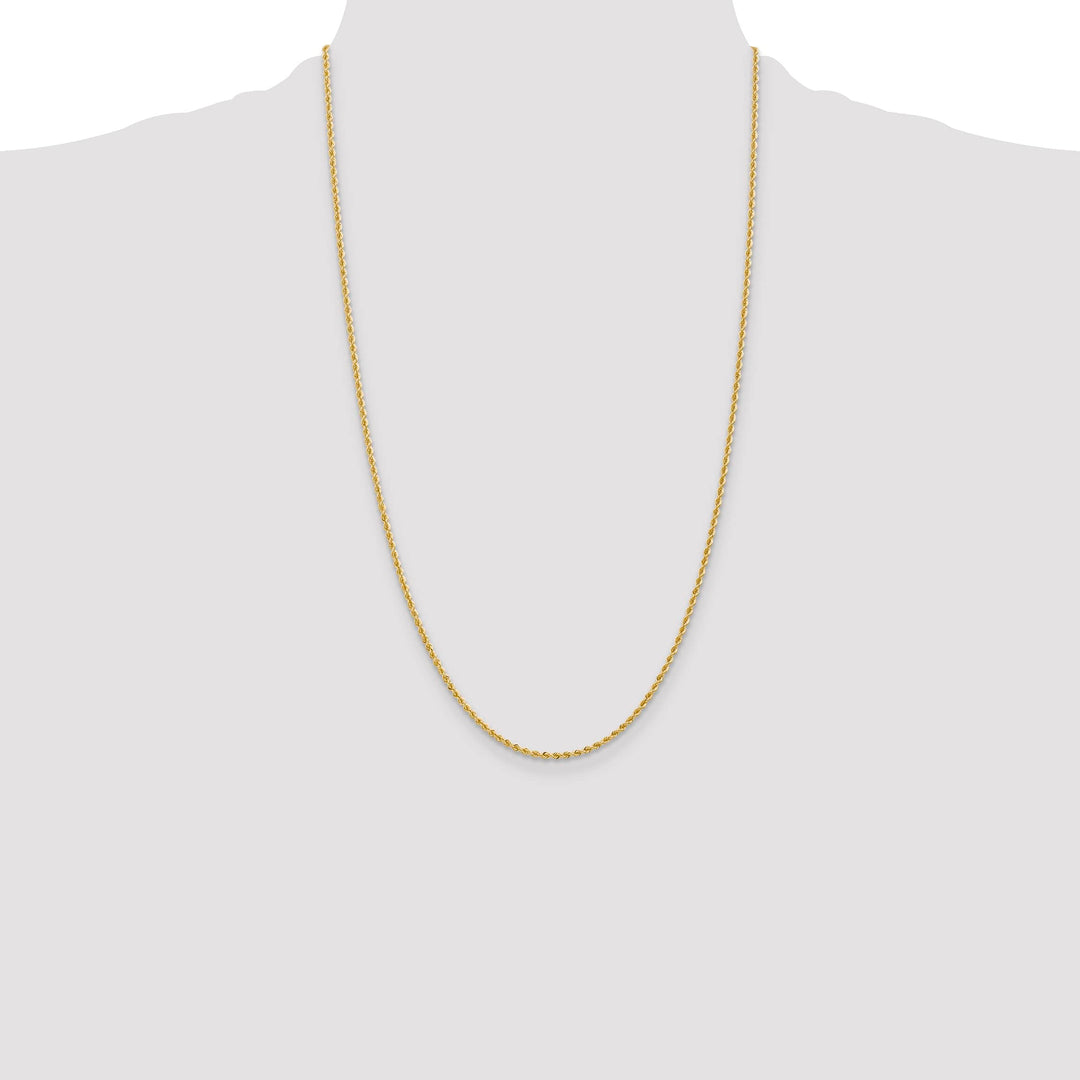 10K Yellow Gold 2mm Regular Rope Chain