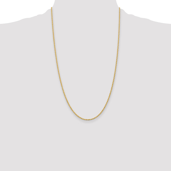 10K Yellow Gold 2mm Regular Rope Chain